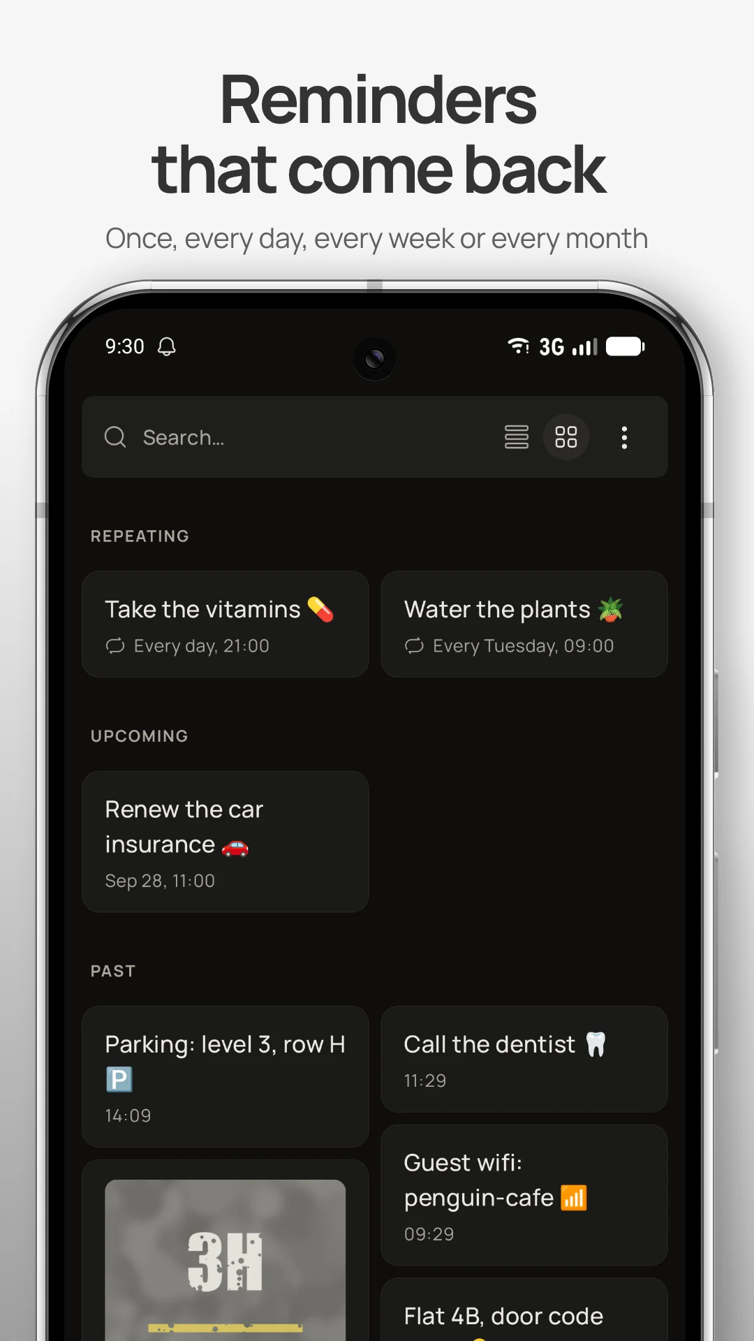 push note: notification notes screenshot