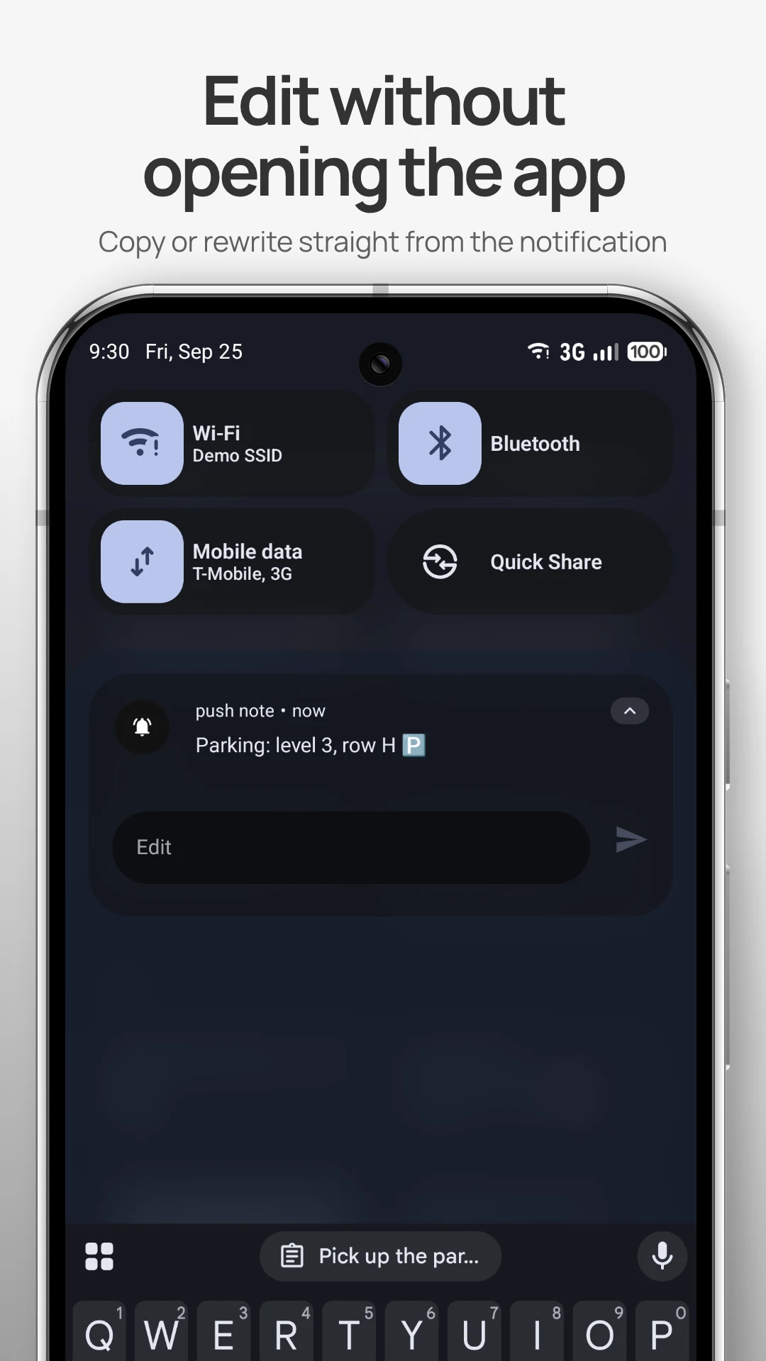 push note: notification notes screenshot